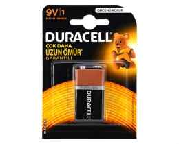 Duracell 9V Alkalin Pil