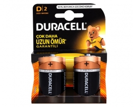 Duracell 1.5V LR20 Alkalin D Büyük Boy Pil 2`li Paket